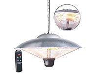 Semptec Urban Survival Technology IR-Decken-Heizstrahler mit LED-Licht, Fernbedienung, bis 2.000 W, IP34