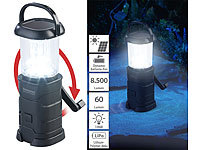 Semptec Urban Survival Technology LED-Camping-Laterne, lädt per Dynamo, Solar und USB, 300 mAh, 60 Lumen